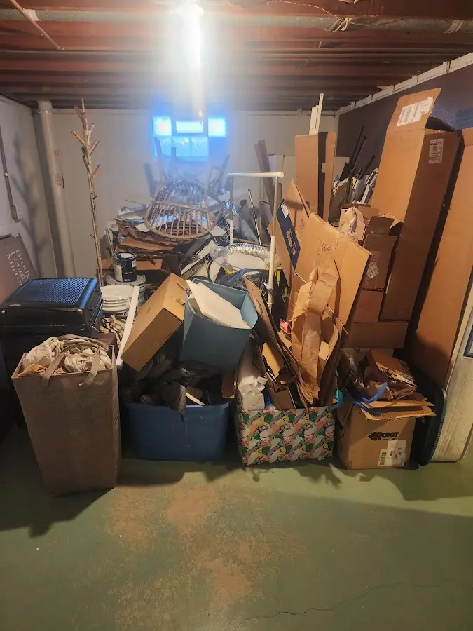 Roll-off dumpster container at job site for Construction Dumpster Rental in Iroquois Point